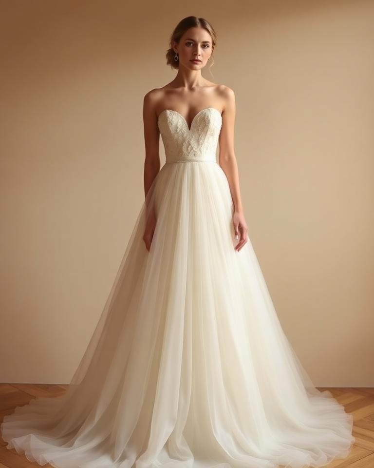 Bias-Cut Silk Crepe Column wedding dress style illustration