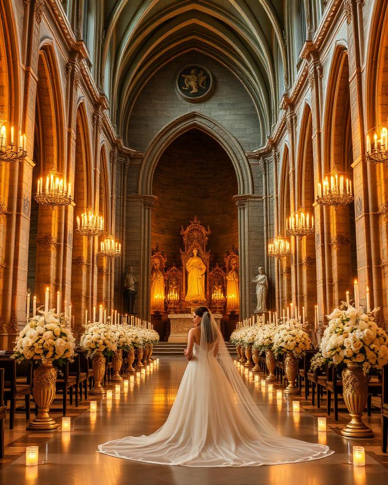 Church / Formal wedding dress style illustration